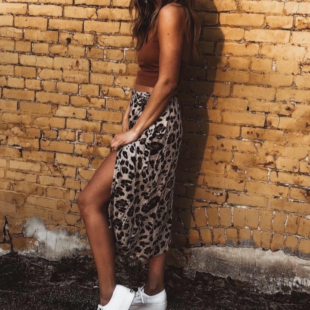 Cheetah print wrap skirt